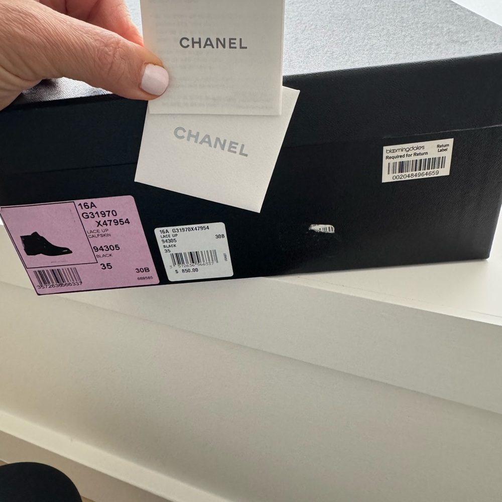 Chanel Black Leather Ankle Boots - Picture 5 of 5